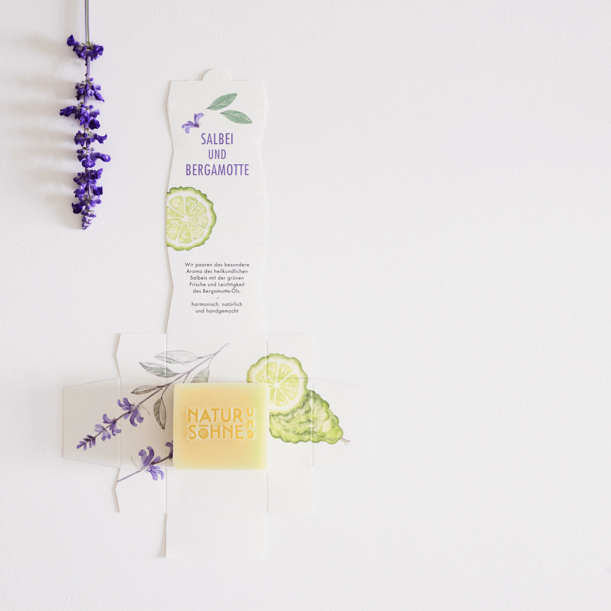 Naturseife Salbe und Bergamotte, offen