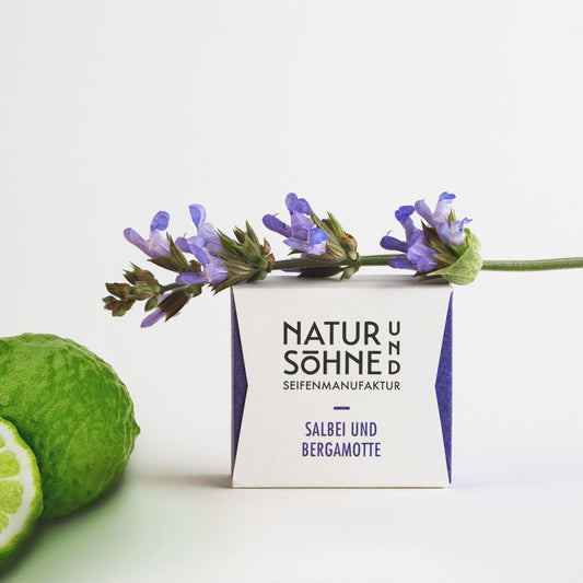 Dreier-Set Naturseife Salbei und Bergamotte, 3 Seifen zu 100g