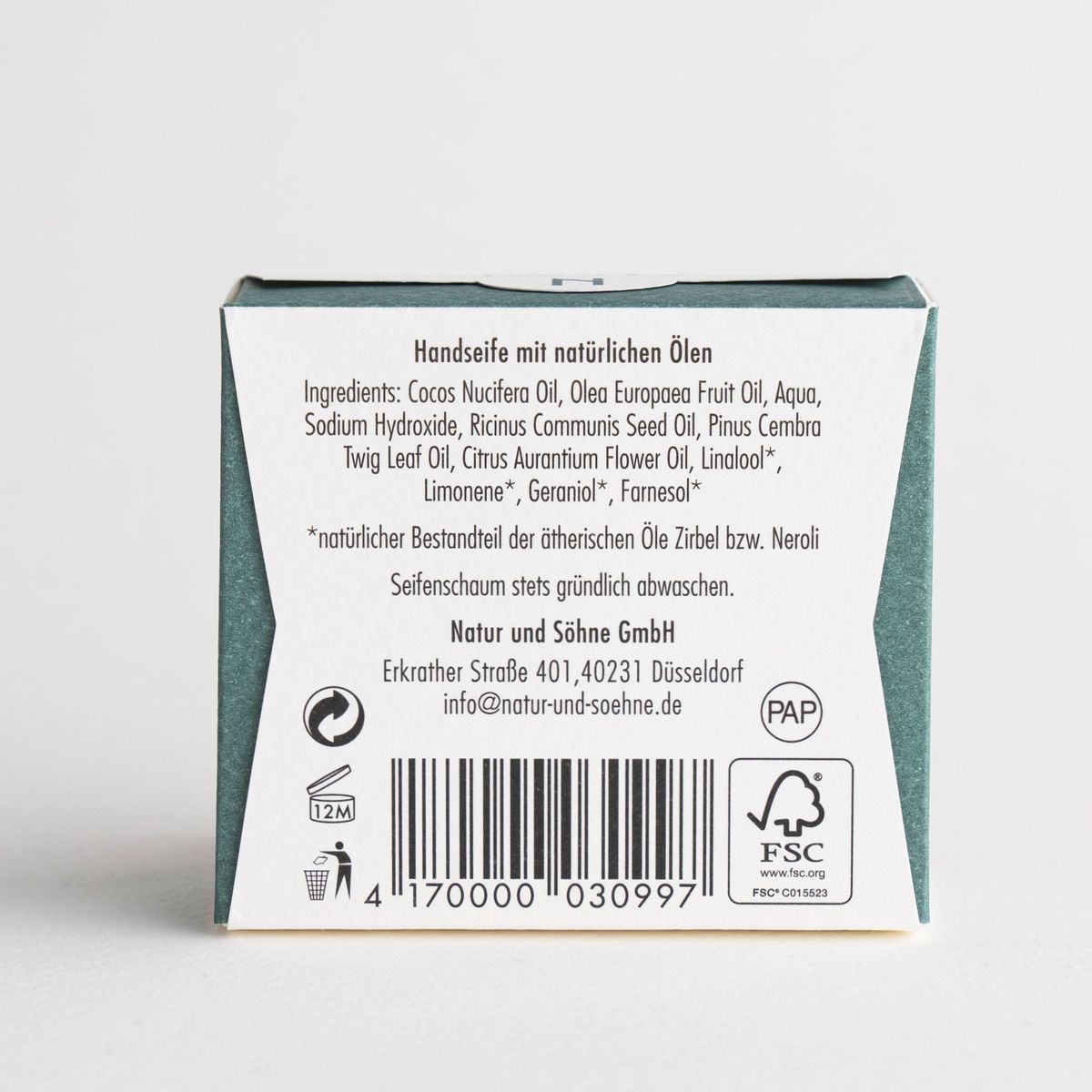 Dreier-Set Naturseife Zirbel und Neroli, 3 Seifen zu 100g